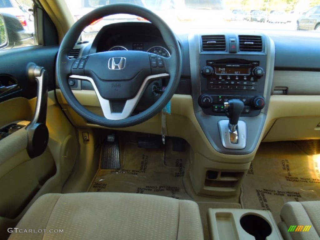 2008 CR-V EX 4WD - Green Tea Metallic / Ivory photo #17