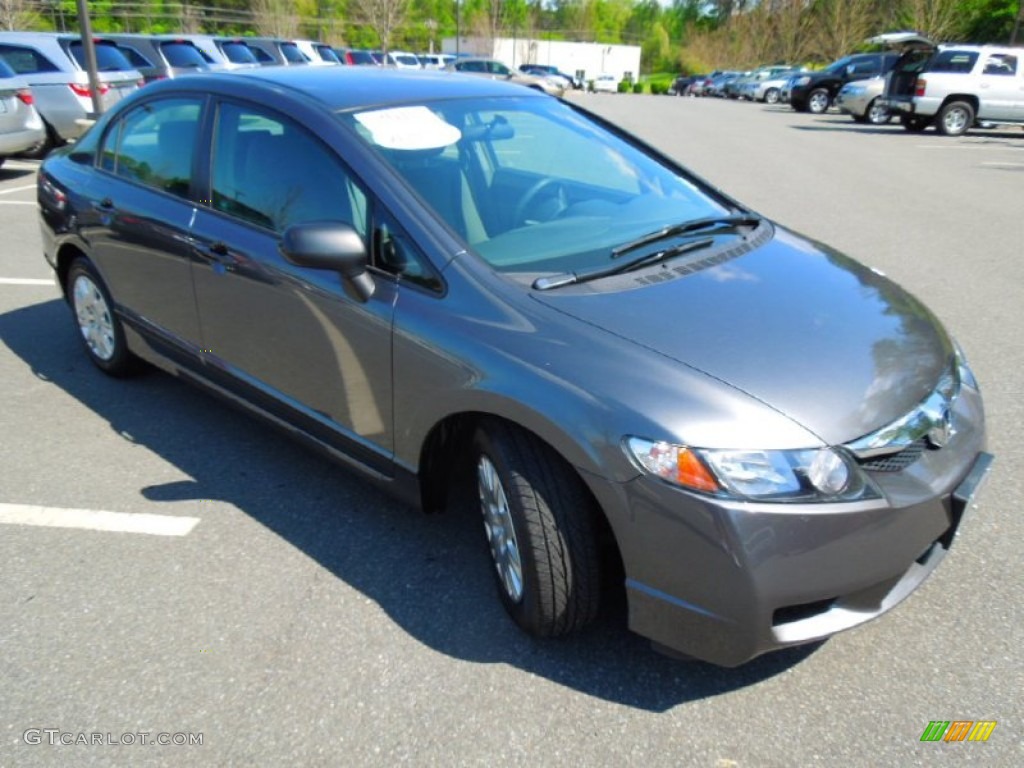 2010 Civic DX-VP Sedan - Polished Metal Metallic / Gray photo #2