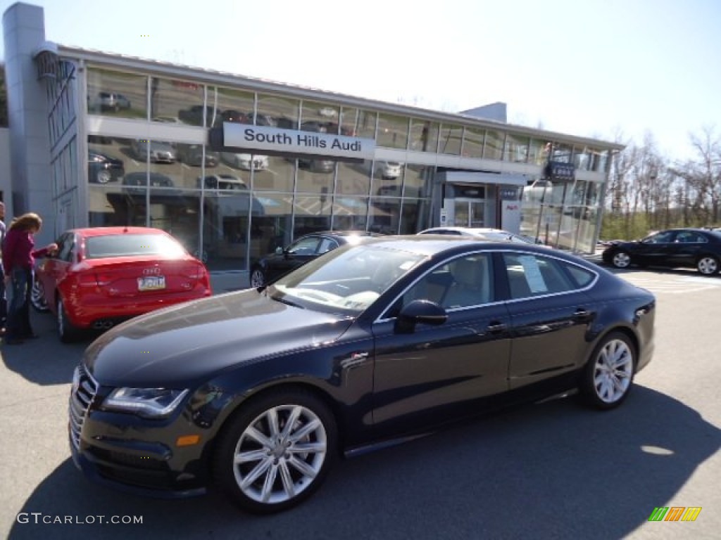 2012 A7 3.0T quattro Premium - Moonlight Blue Metallic / Velvet Beige photo #1