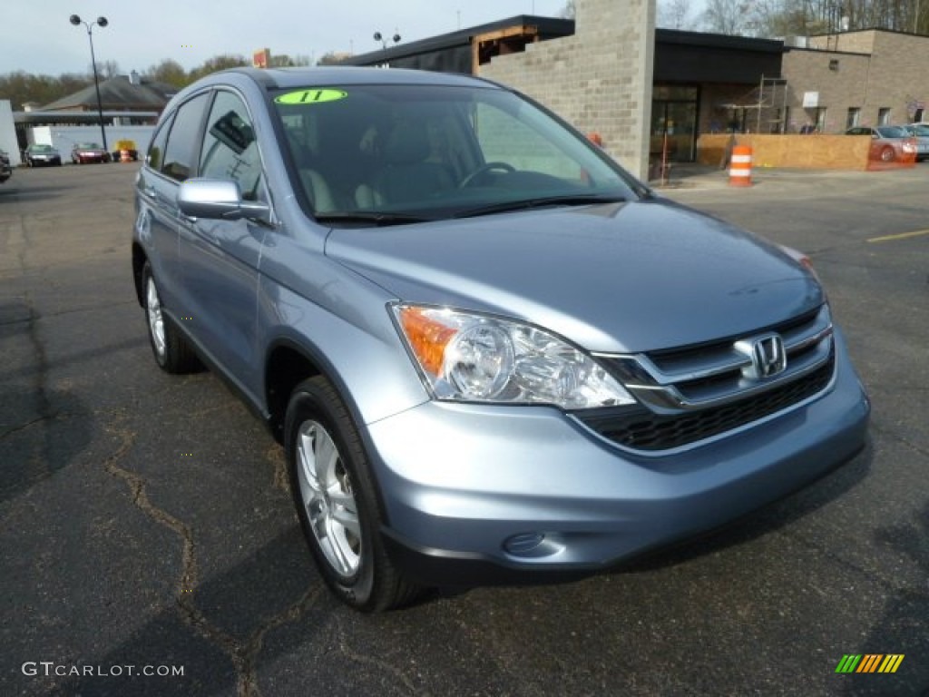 2011 CR-V EX-L 4WD - Glacier Blue Metallic / Ivory photo #5