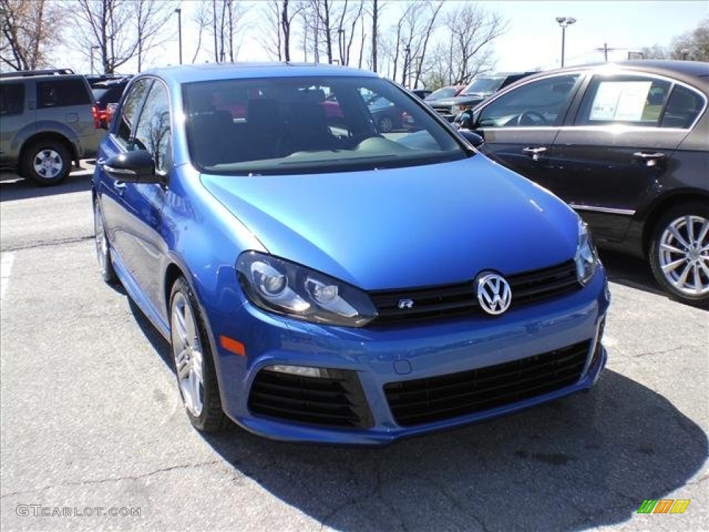 2012 Golf R 4 Door 4Motion - Rising Blue Metallic / R Titan Black Leather photo #1