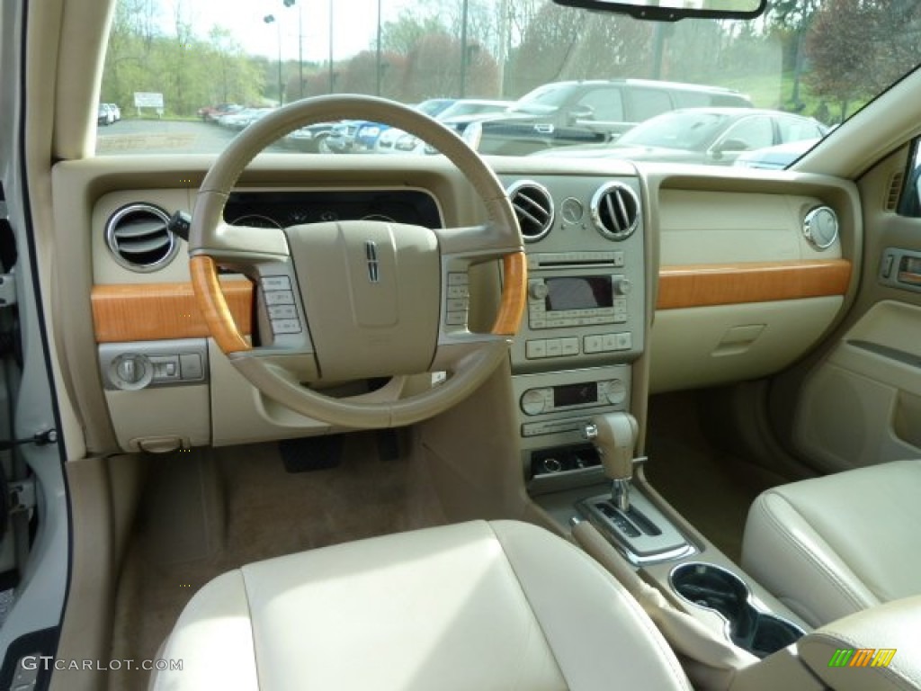 2007 Lincoln MKZ AWD Sedan Light Stone Dashboard Photo #63460695