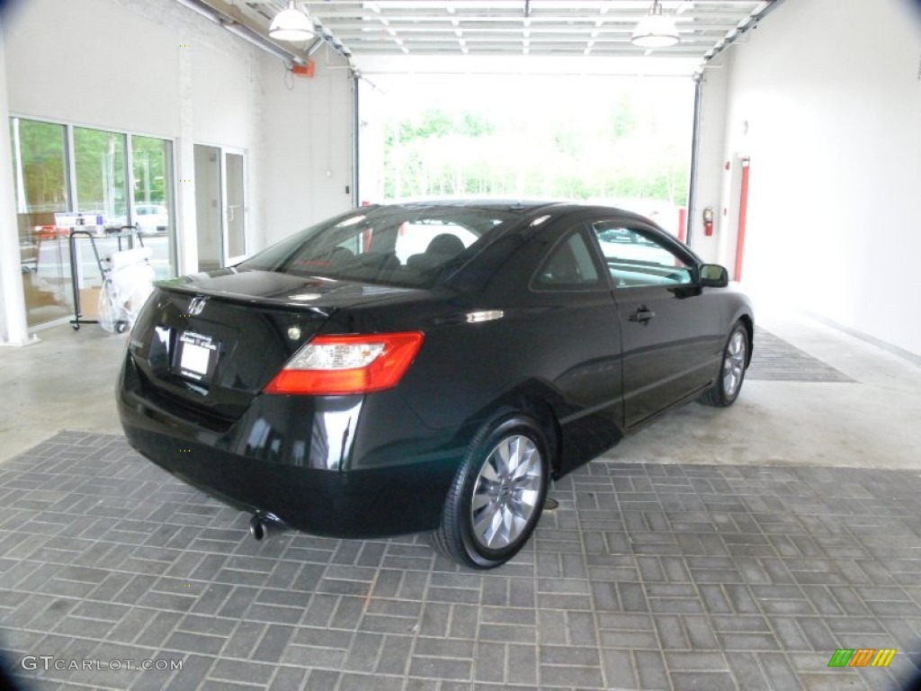 2009 Civic EX-L Coupe - Crystal Black Pearl / Black photo #5