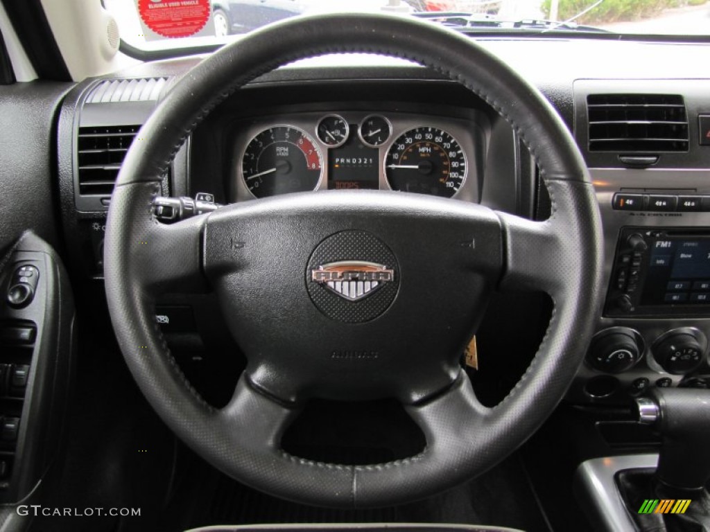 2009 Hummer H3 T Alpha Ebony/Pewter Steering Wheel Photo #63462739