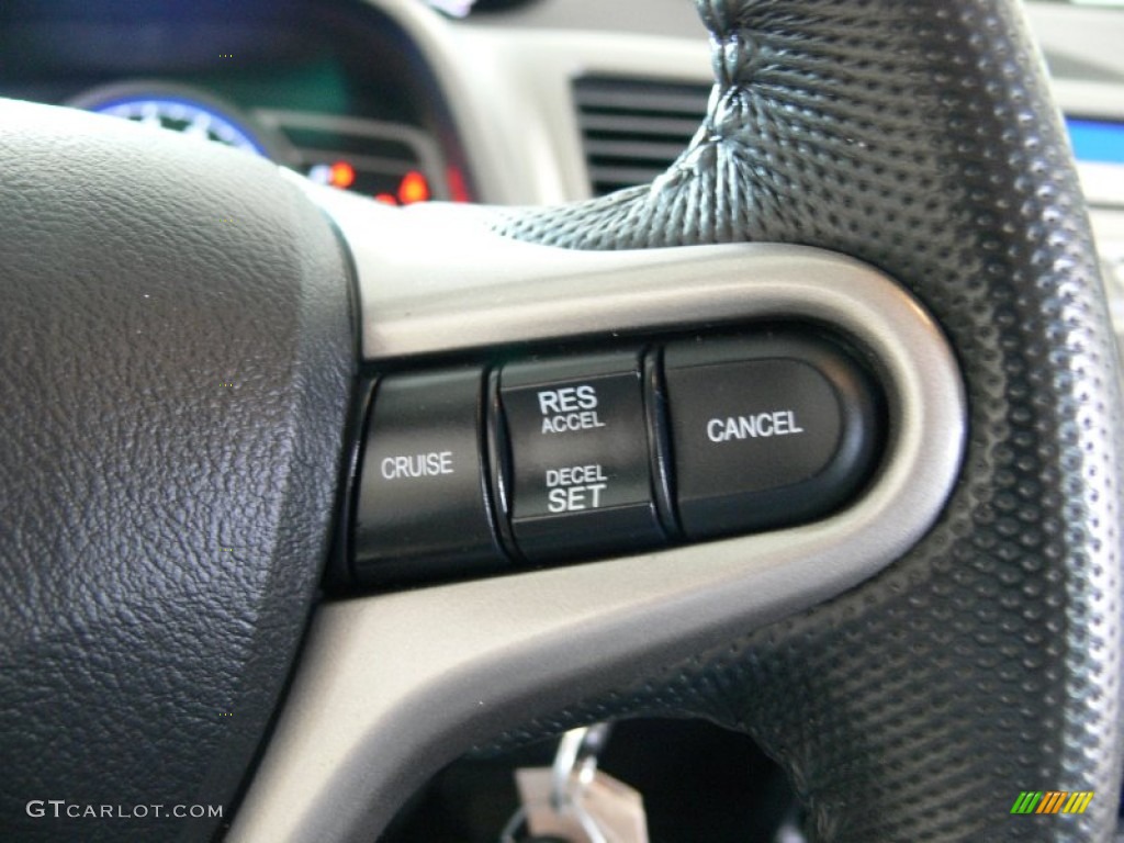 2009 Civic EX-L Coupe - Crystal Black Pearl / Black photo #20