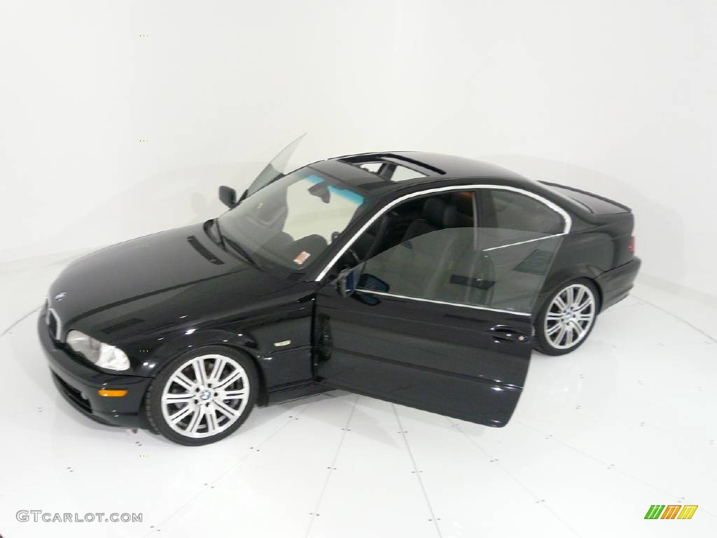 2001 3 Series 330i Coupe - Jet Black / Black photo #20