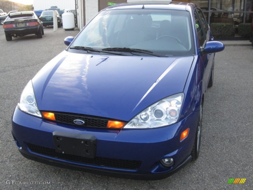 2004 Focus SVT Hatchback - Sonic Blue Metallic / Black photo #4