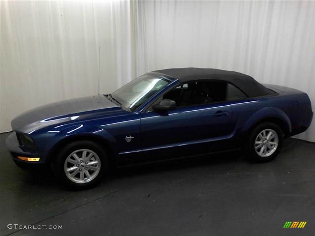 2009 Mustang V6 Convertible - Vista Blue Metallic / Dark Charcoal photo #18