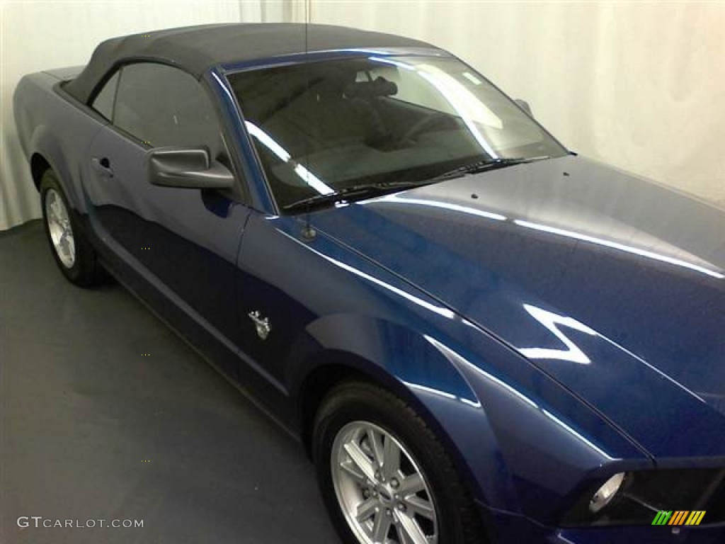2009 Mustang V6 Convertible - Vista Blue Metallic / Dark Charcoal photo #20