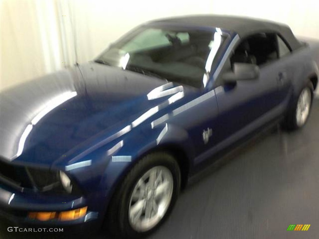 2009 Mustang V6 Convertible - Vista Blue Metallic / Dark Charcoal photo #21
