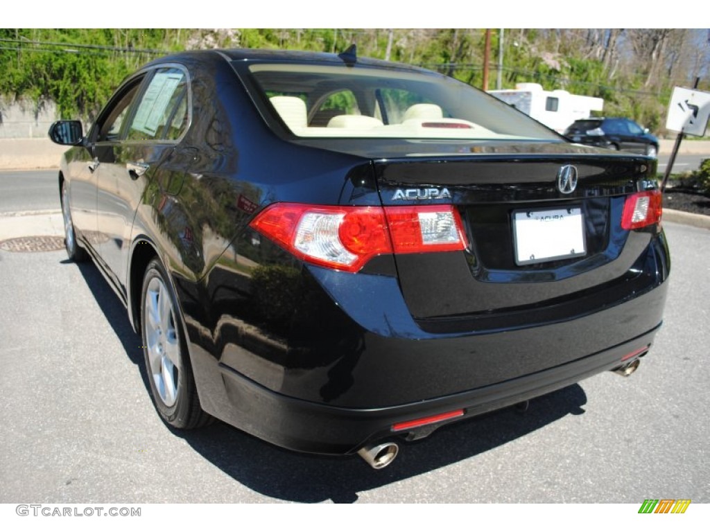 2009 TSX Sedan - Crystal Black Pearl / Parchment photo #6