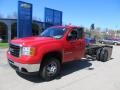 Fire Red - Sierra 3500HD Work Truck Regular Cab Dually Chassis Photo No. 1