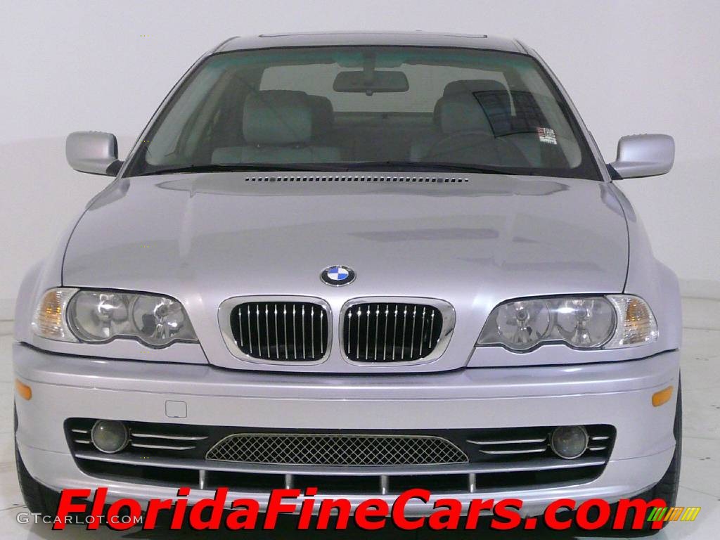 2001 3 Series 330i Coupe - Titanium Silver Metallic / Grey photo #5