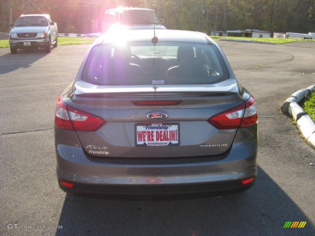 2012 Focus Titanium Sedan - Sterling Grey Metallic / Charcoal Black Leather photo #6