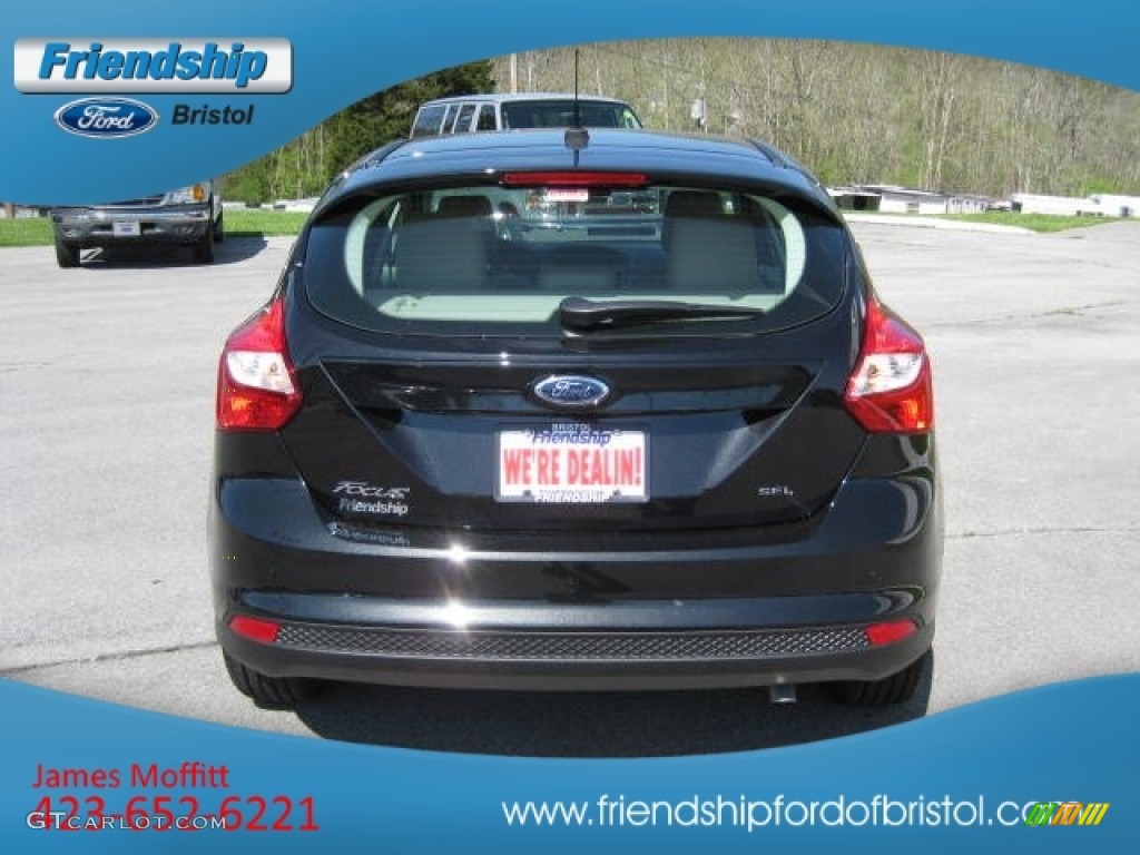 2012 Focus SEL 5-Door - Tuxedo Black Metallic / Stone photo #7