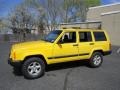 Solar Yellow 2001 Jeep Cherokee Sport 4x4 Exterior