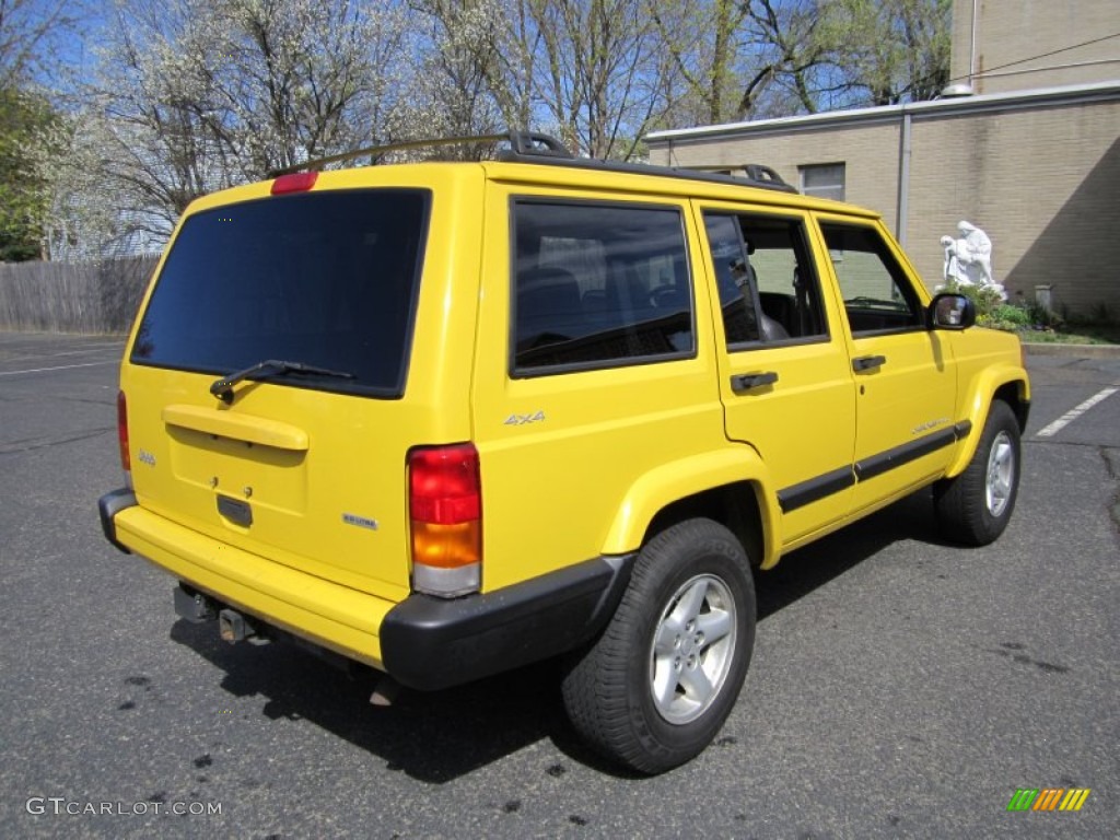 2001 Cherokee Sport 4x4 - Solar Yellow / Agate photo #7