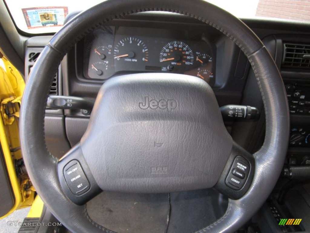 2001 Jeep Cherokee Sport 4x4 Agate Steering Wheel Photo #63473893