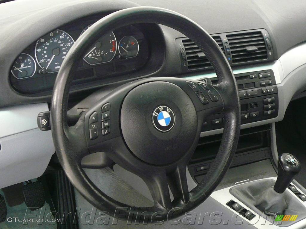2001 3 Series 330i Coupe - Titanium Silver Metallic / Grey photo #16