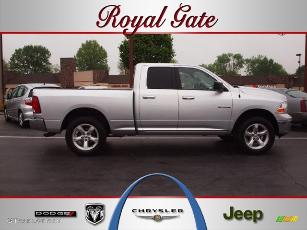 2010 Ram 1500 SLT Quad Cab 4x4 - Bright Silver Metallic / Dark Slate/Medium Graystone photo #1