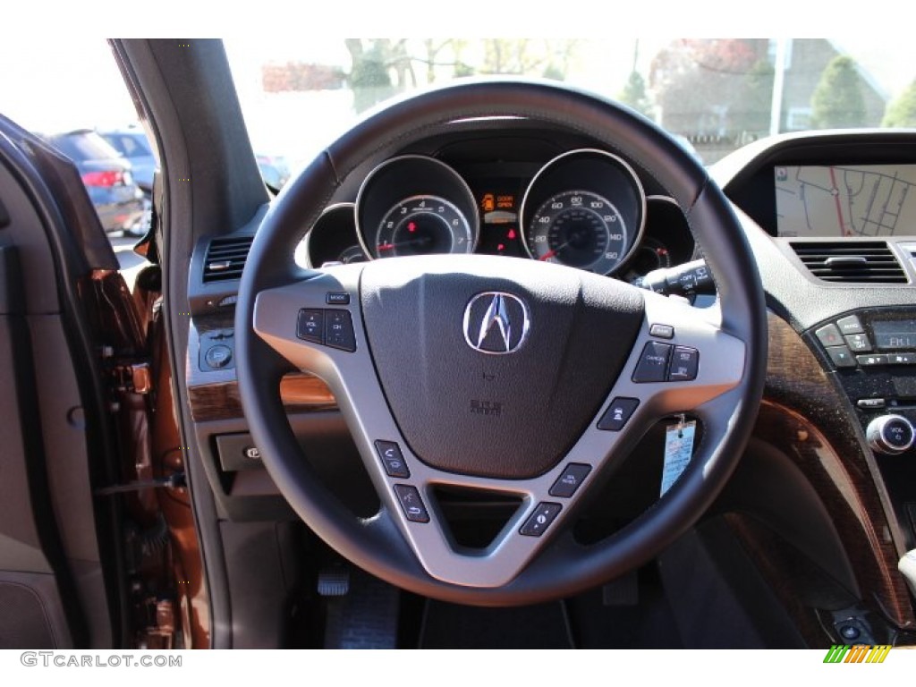 2011 Acura MDX Advance Umber Steering Wheel Photo #63475197