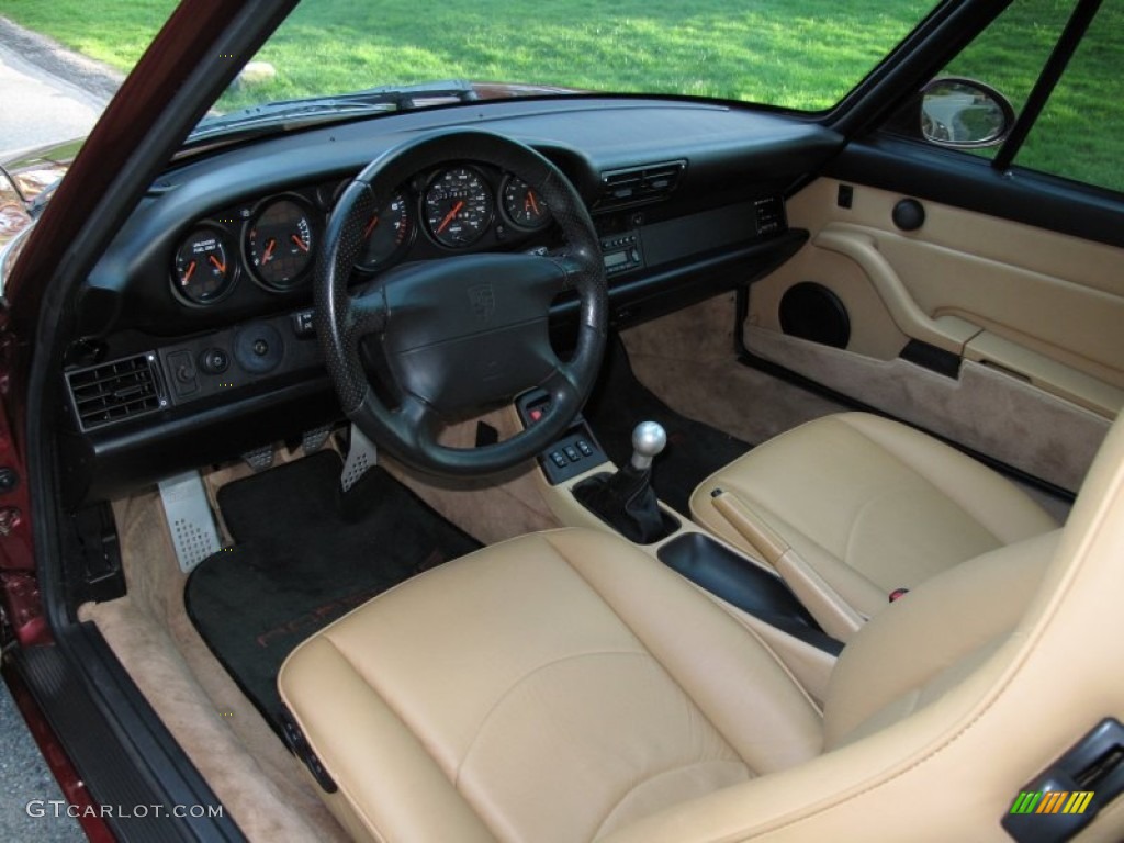 Cashmere Beige Interior 1996 Porsche 911 Carrera Photo #63476026