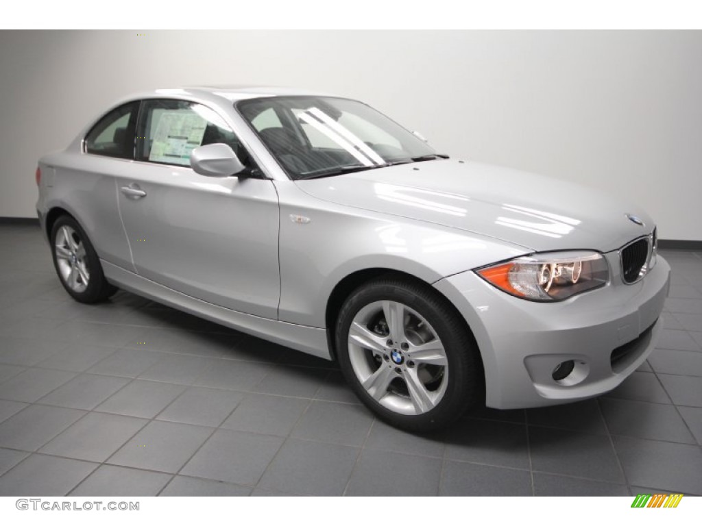 2012 1 Series 128i Coupe - Titanium Silver Metallic / Black photo #1