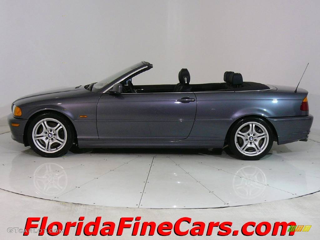 2001 3 Series 330i Convertible - Steel Grey Metallic / Black photo #3