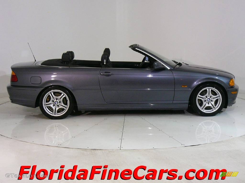2001 3 Series 330i Convertible - Steel Grey Metallic / Black photo #4