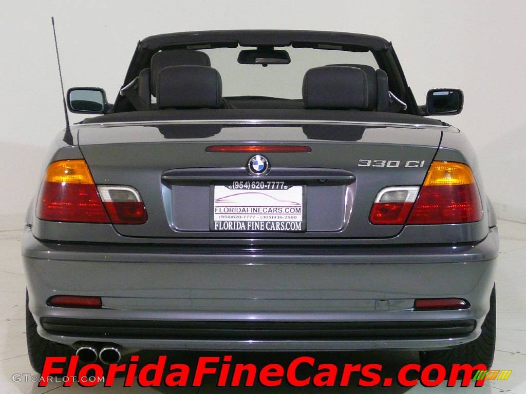 2001 3 Series 330i Convertible - Steel Grey Metallic / Black photo #6