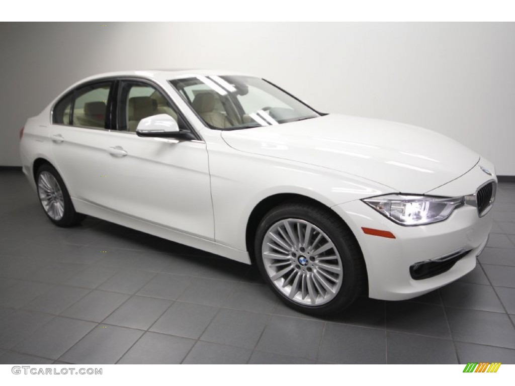 2012 3 Series 328i Sedan - Alpine White / Venetian Beige photo #1