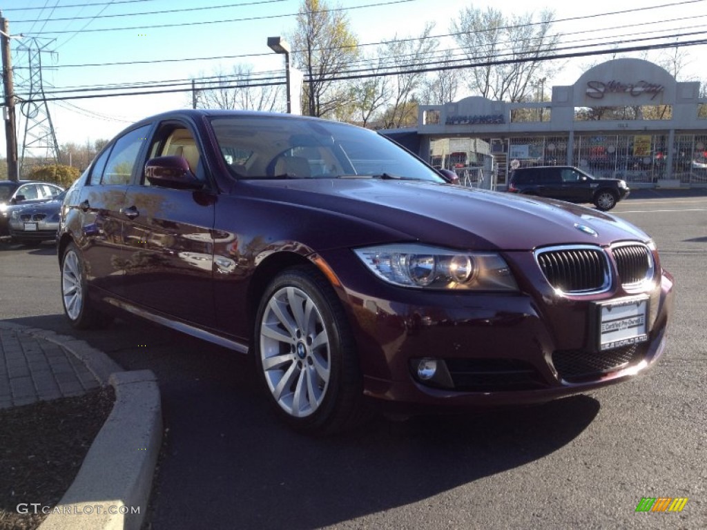 2009 3 Series 328xi Sedan - Barbara Red Metallic / Beige photo #3