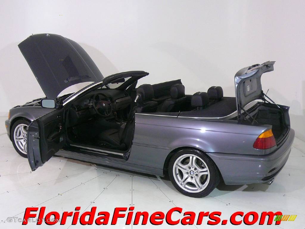 2001 3 Series 330i Convertible - Steel Grey Metallic / Black photo #8