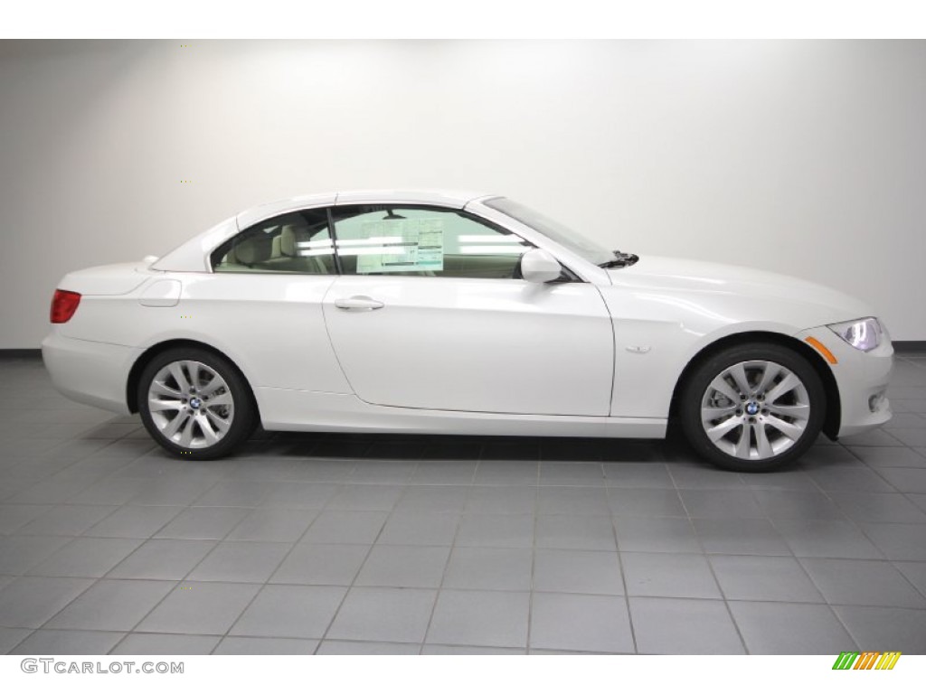 2012 3 Series 328i Convertible - Mineral White Metallic / Cream Beige photo #2