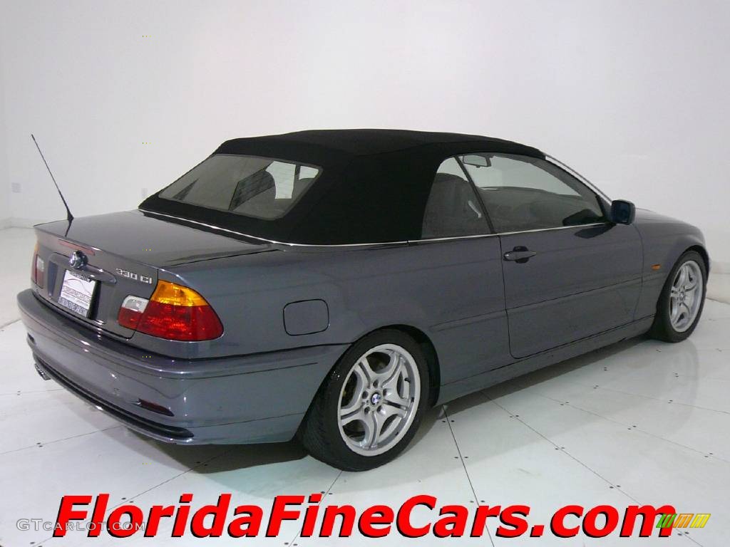 2001 3 Series 330i Convertible - Steel Grey Metallic / Black photo #9