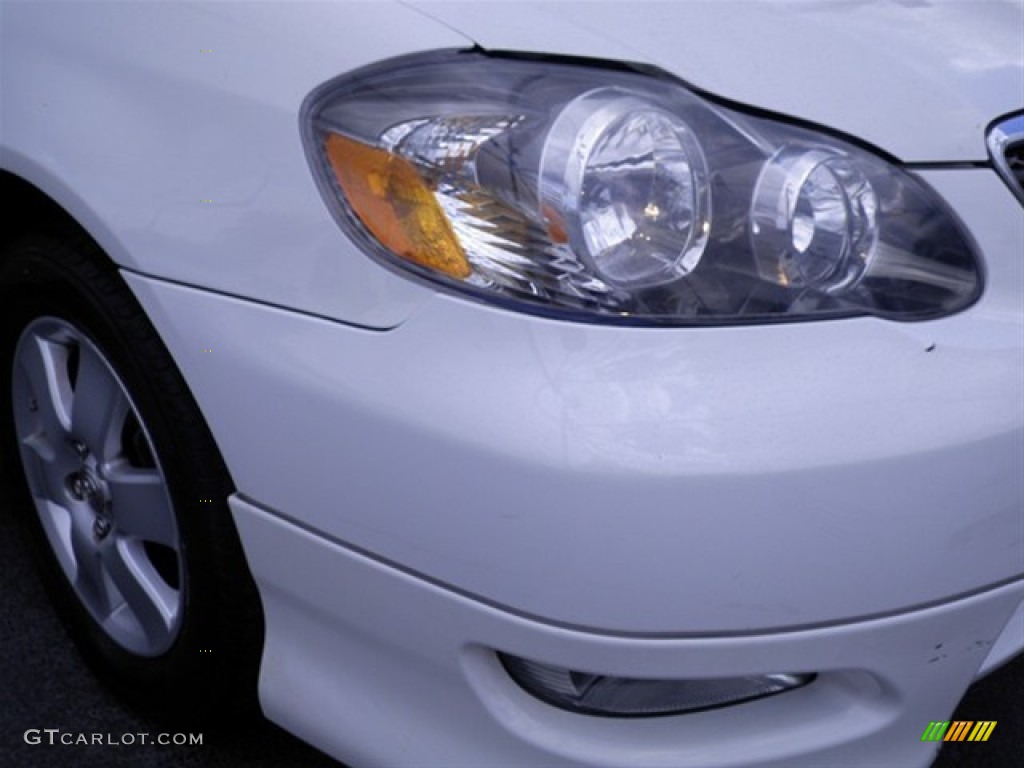 2008 Corolla S - Super White / Dark Charcoal photo #2