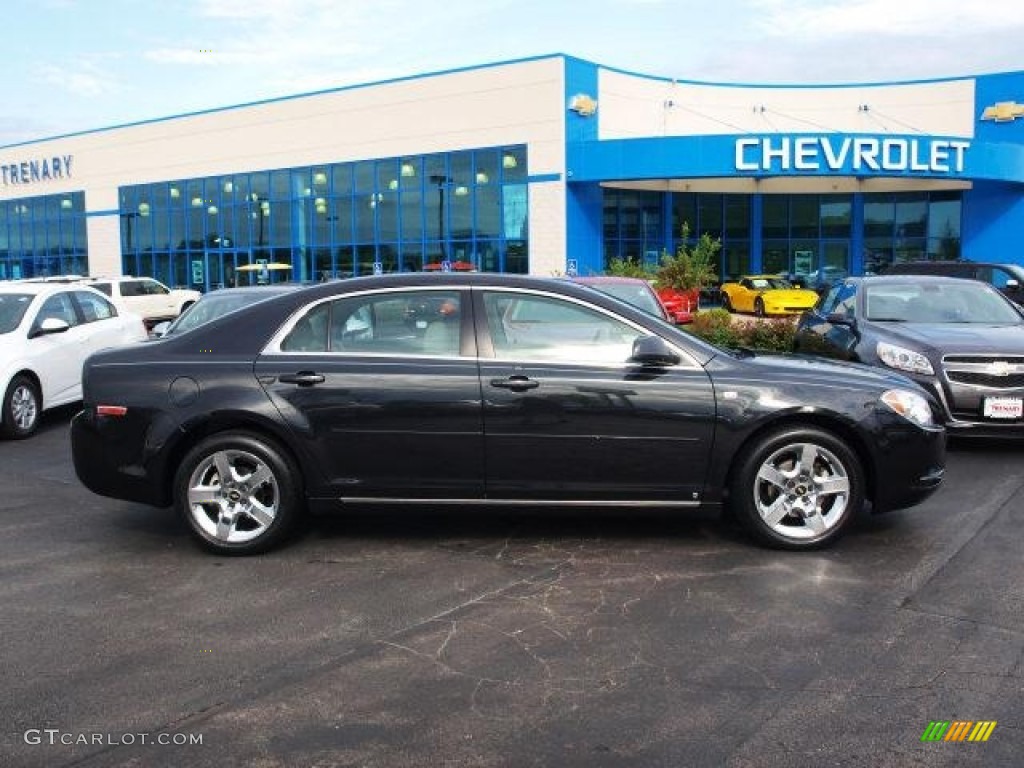 2008 Malibu LT Sedan - Black Granite Metallic / Titanium Gray photo #1