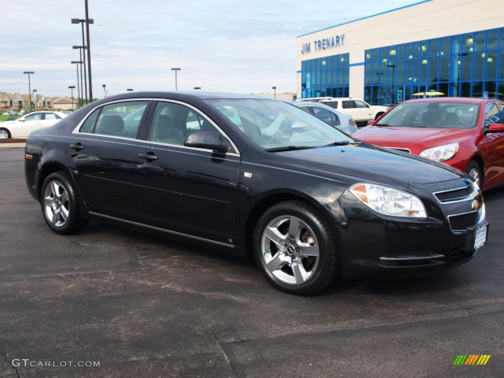 2008 Malibu LT Sedan - Black Granite Metallic / Titanium Gray photo #2
