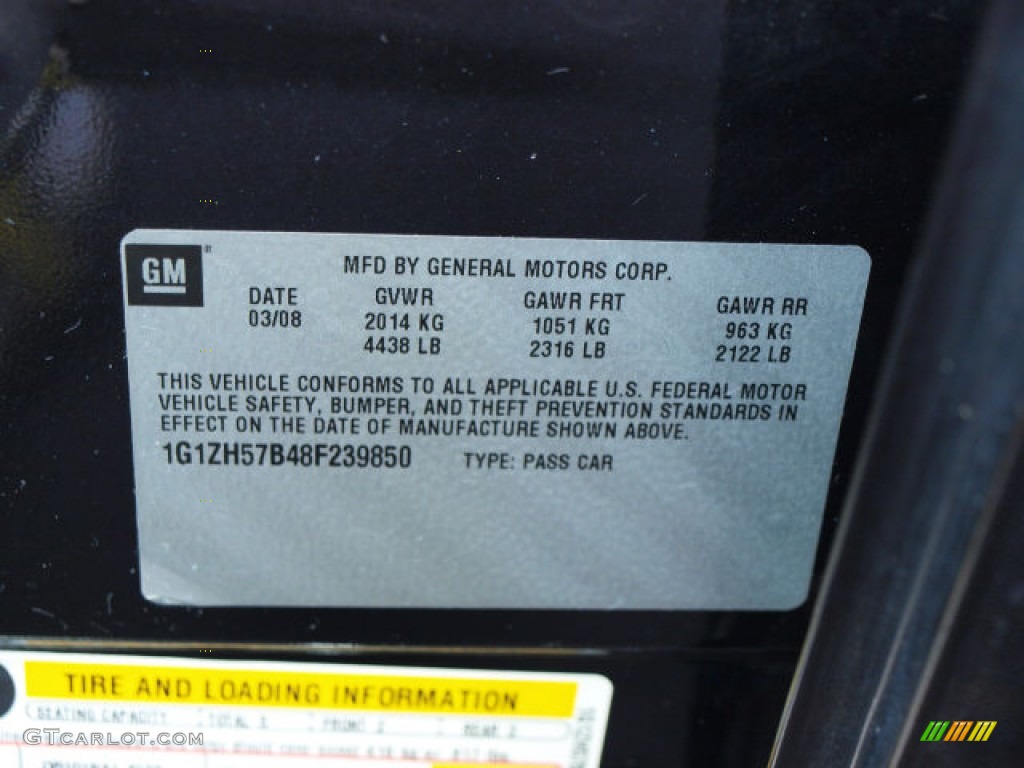 2008 Malibu LT Sedan - Black Granite Metallic / Titanium Gray photo #17