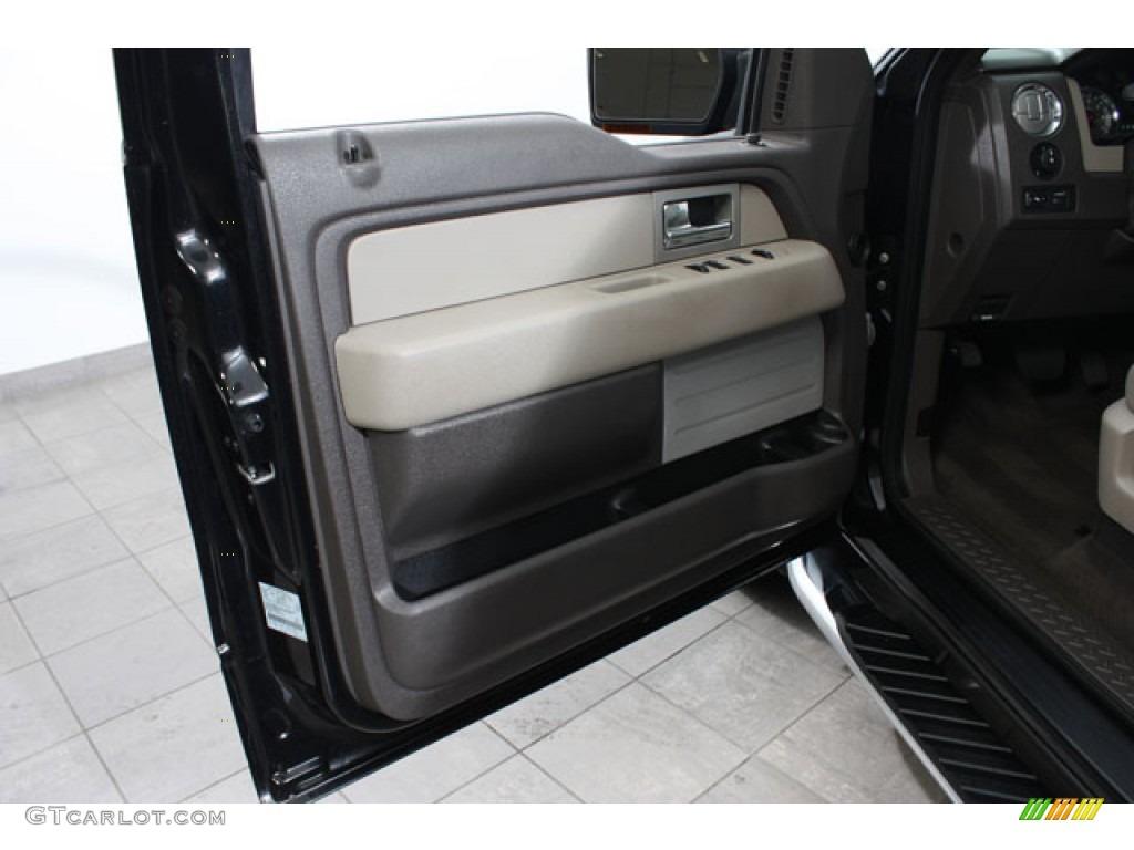 2010 F150 XLT SuperCab - Tuxedo Black / Medium Stone photo #14