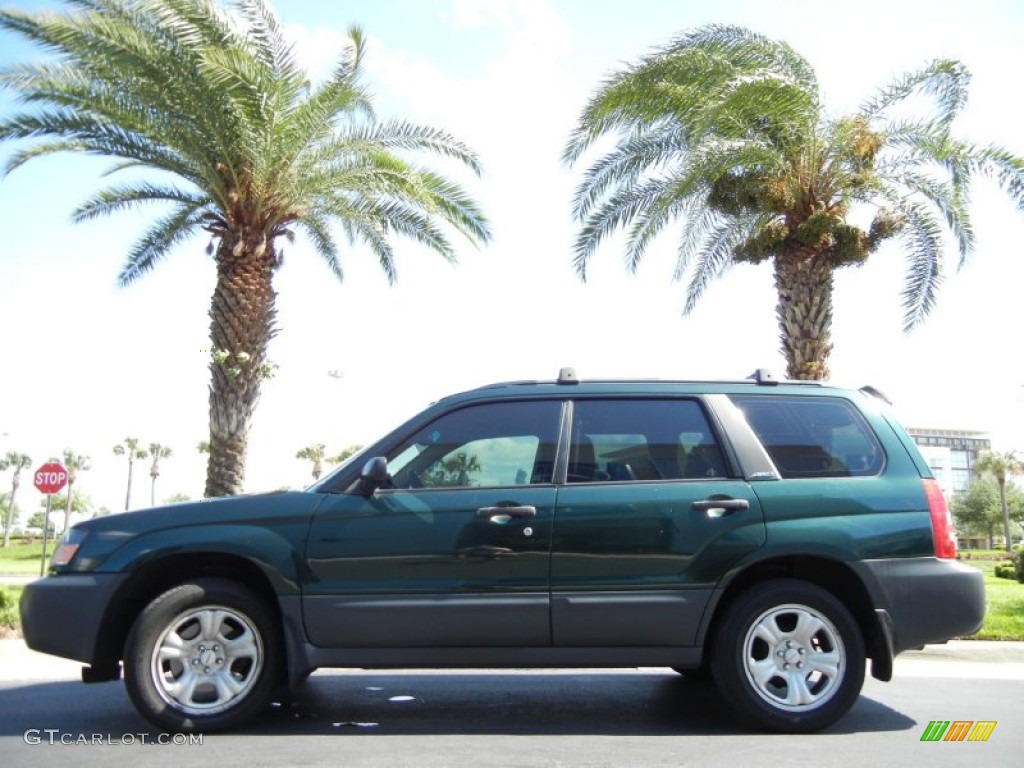 2003 Forester 2.5 X - Woodland Green Pearl / Beige photo #1