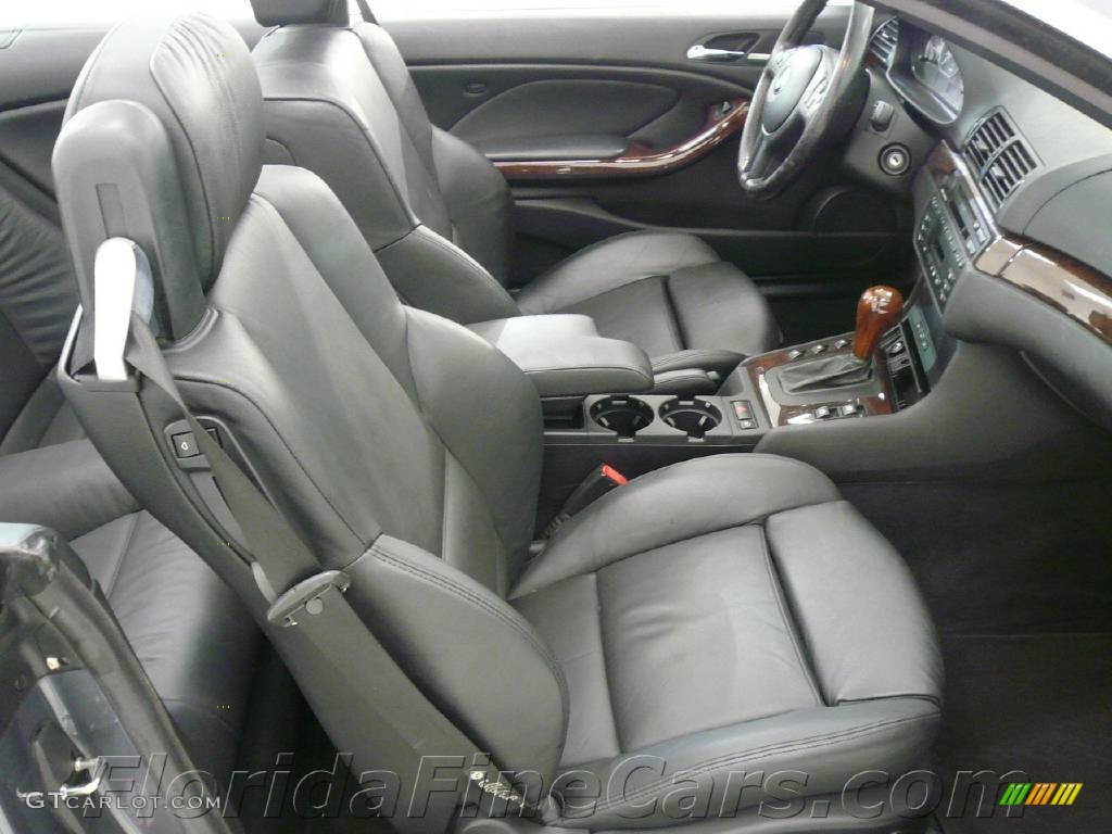 2001 3 Series 330i Convertible - Steel Grey Metallic / Black photo #14