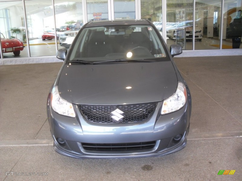 2008 SX4 Sport Sedan - Azure Grey Metallic / Black photo #2