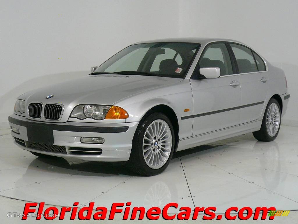 2001 3 Series 330i Sedan - Titanium Silver Metallic / Black photo #1