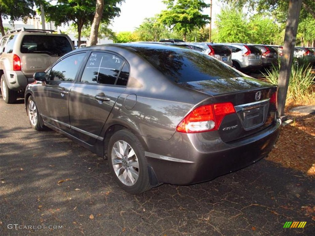 2010 Civic EX Sedan - Urban Titanium Metallic / Gray photo #3