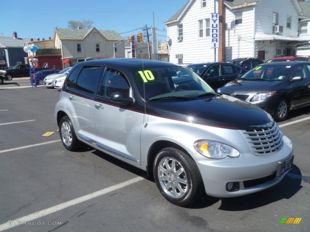2010 PT Cruiser Couture Edition - Two Tone Silver/Black / Radar Red photo #2