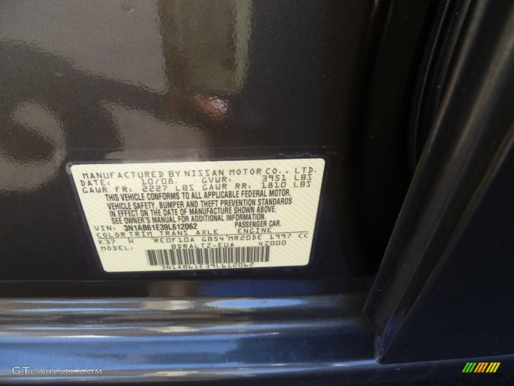 2009 Sentra Color Code K37 for Polished Granite Photo #63485494