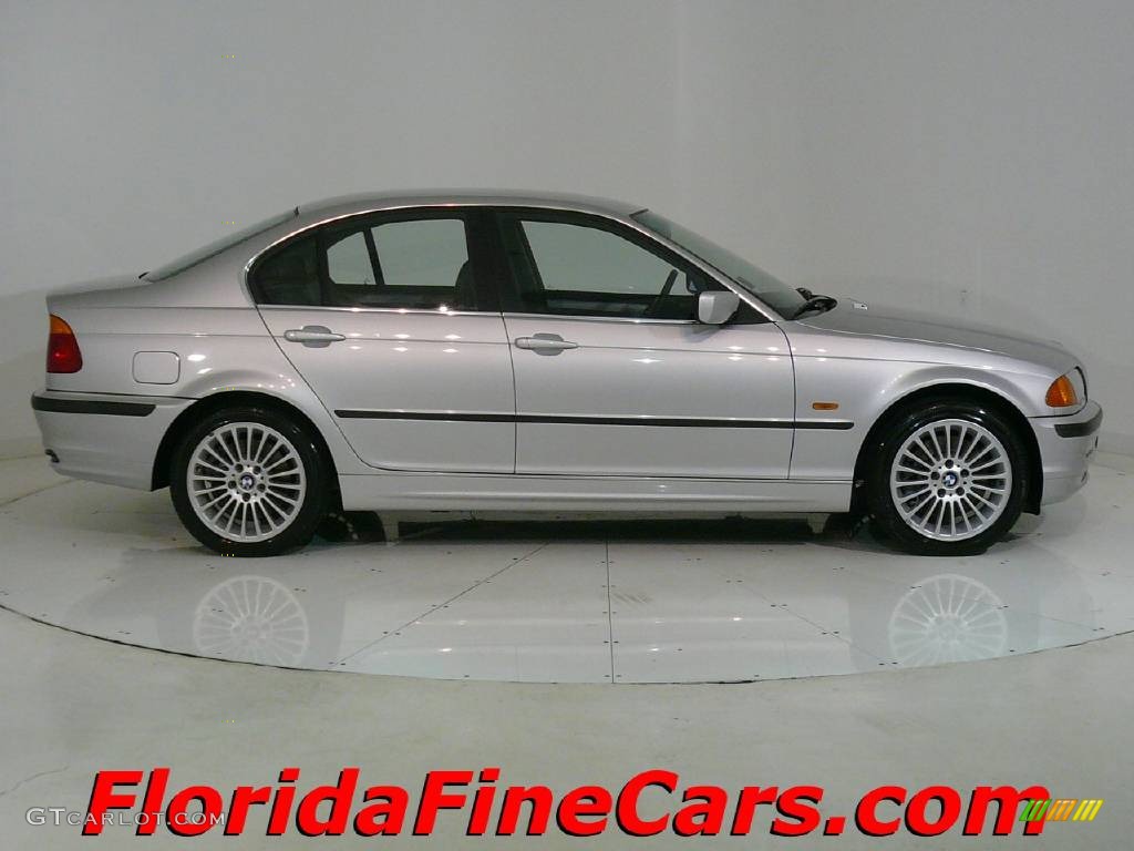 2001 3 Series 330i Sedan - Titanium Silver Metallic / Black photo #4