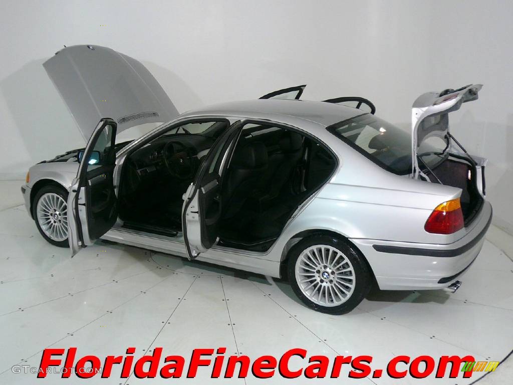 2001 3 Series 330i Sedan - Titanium Silver Metallic / Black photo #8