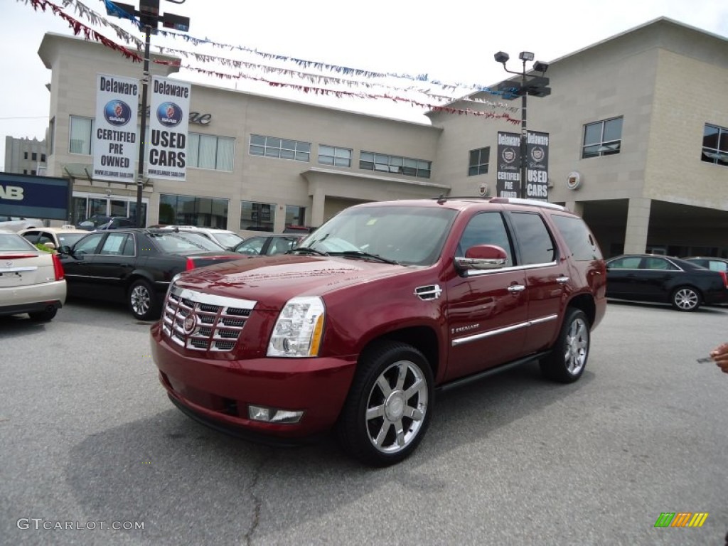 2008 Escalade AWD - Sonoma Red / Ebony photo #55